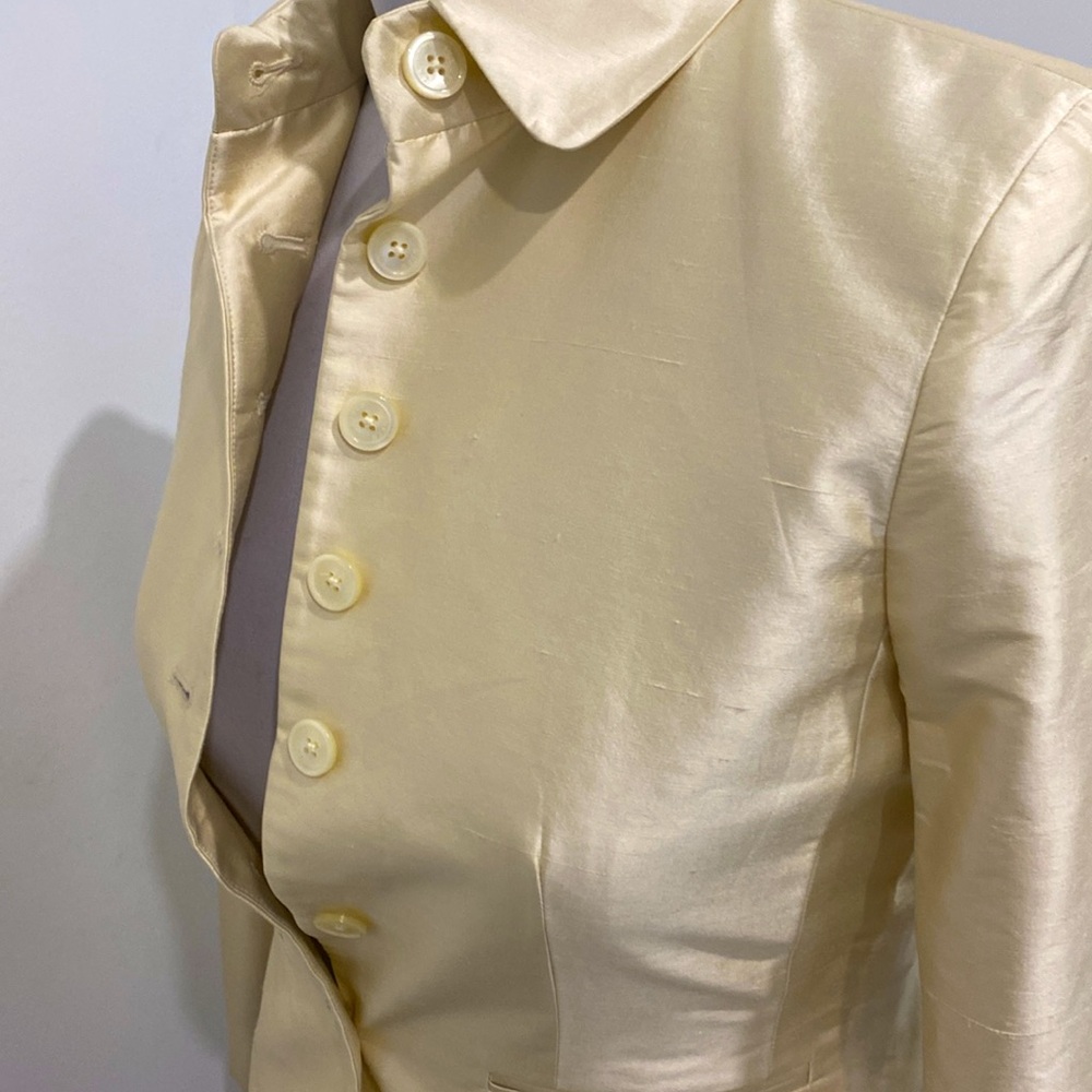 Ralph Lauren 💯% Silk Champagne Blazer / Jacket |Size 6 - Picture 5 of 12